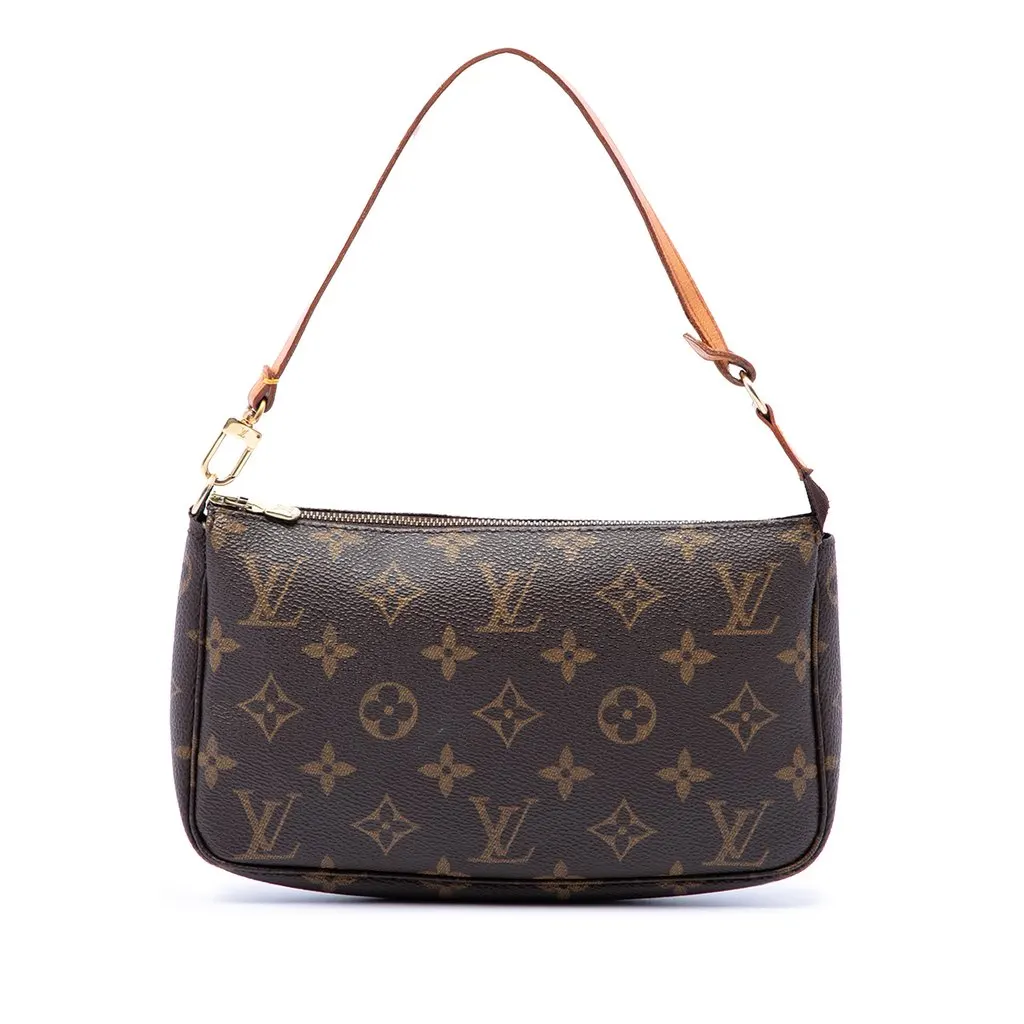 Louis Vuitton Monogram Pochette Accessoires Brown Very good - Front View