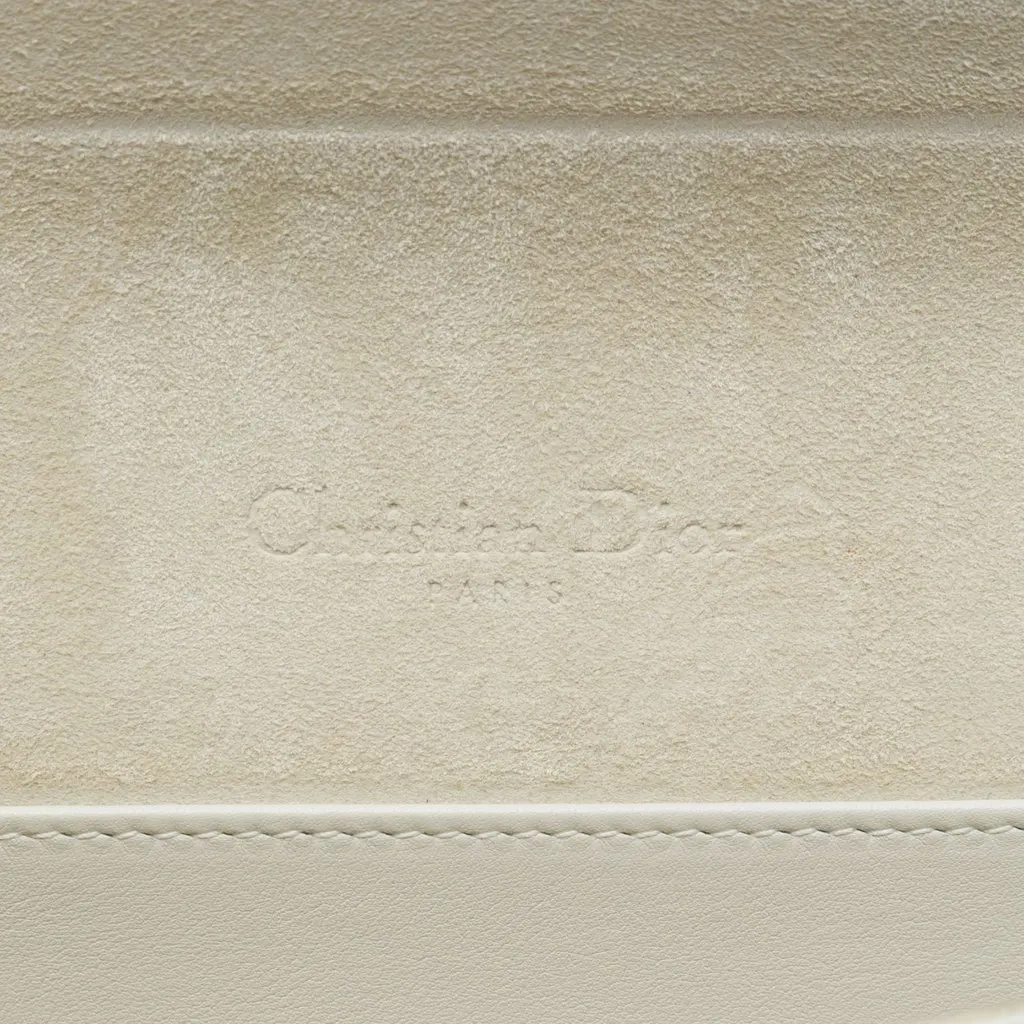 Dior DiorAmour Chinese Valentines Lambskin Cannage Lady Dior Clutch on Chain White Leather Very good - Box View