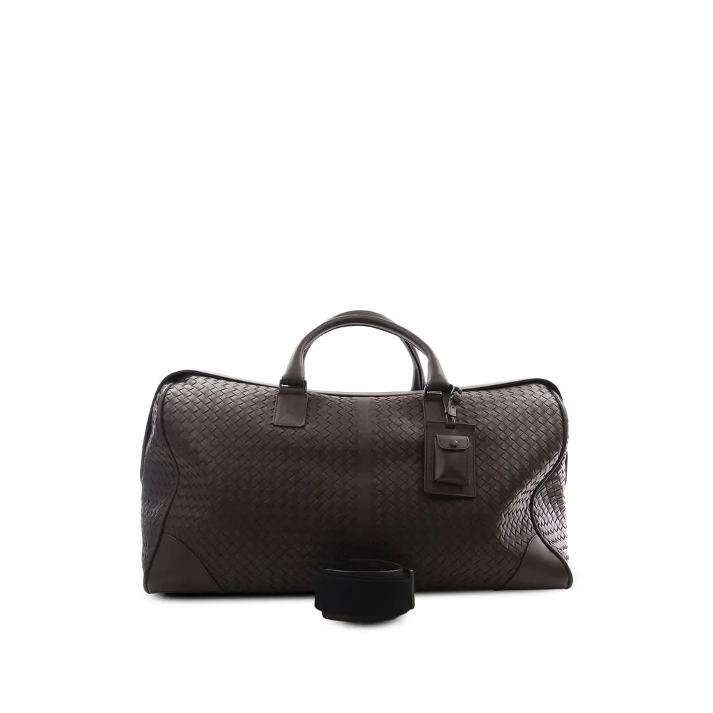 Bottega Veneta Large Nappa Intrecciato VN Duffel Bag Brown Leather Very good - Box View