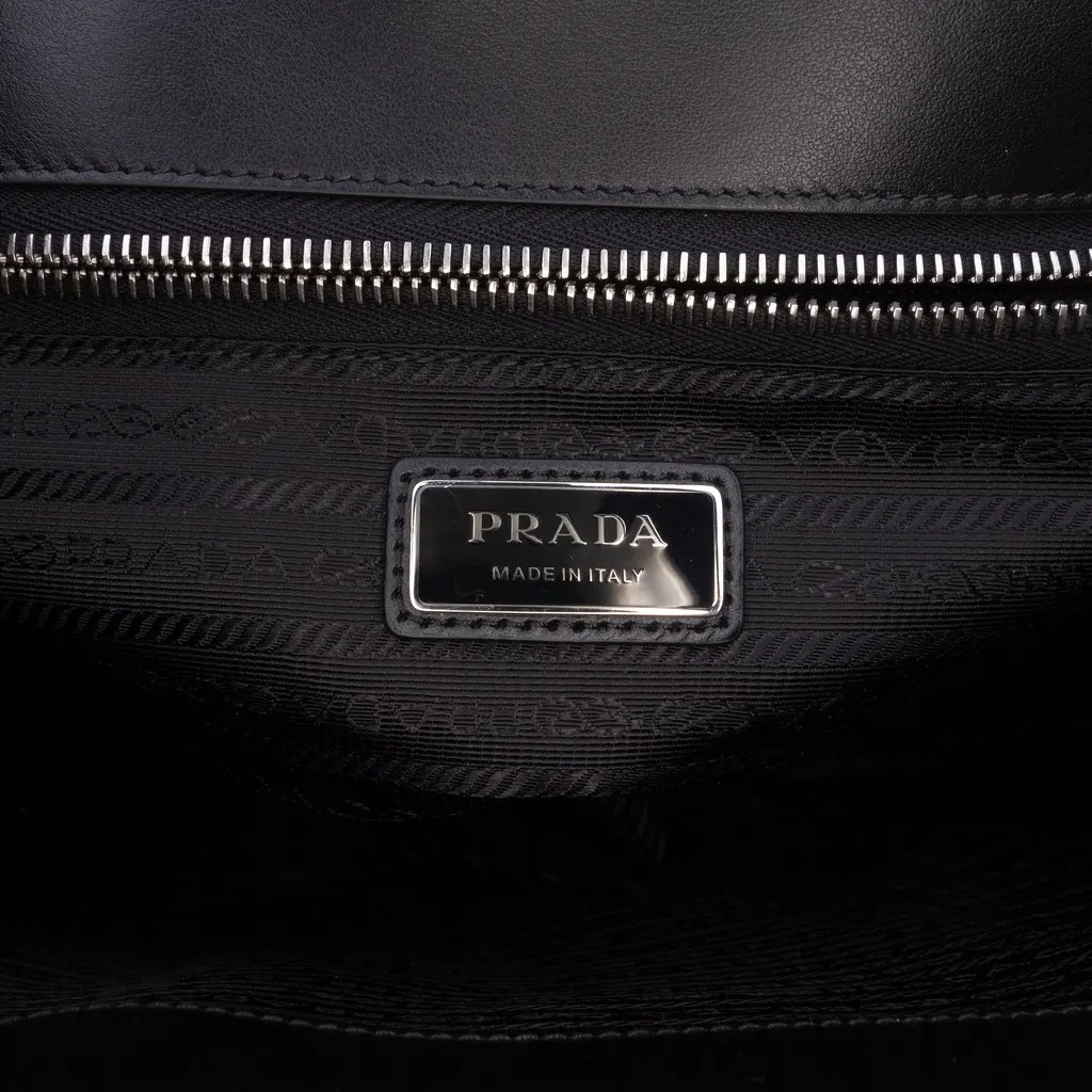 Prada Spazzolato Leather Tote Black Leather Very good - Box View