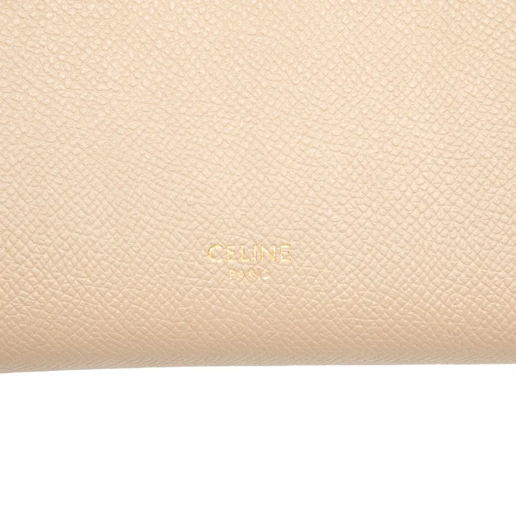 Celine Micro Grained Calfskin Belt Bag Beige Leather Very good - Box View
