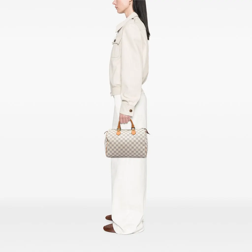 Louis Vuitton Damier Azur Speedy 30 White Very good - Box View
