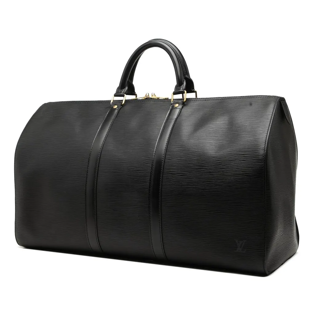 Louis Vuitton Epi Keepall 50 Black Leather Good - Back View