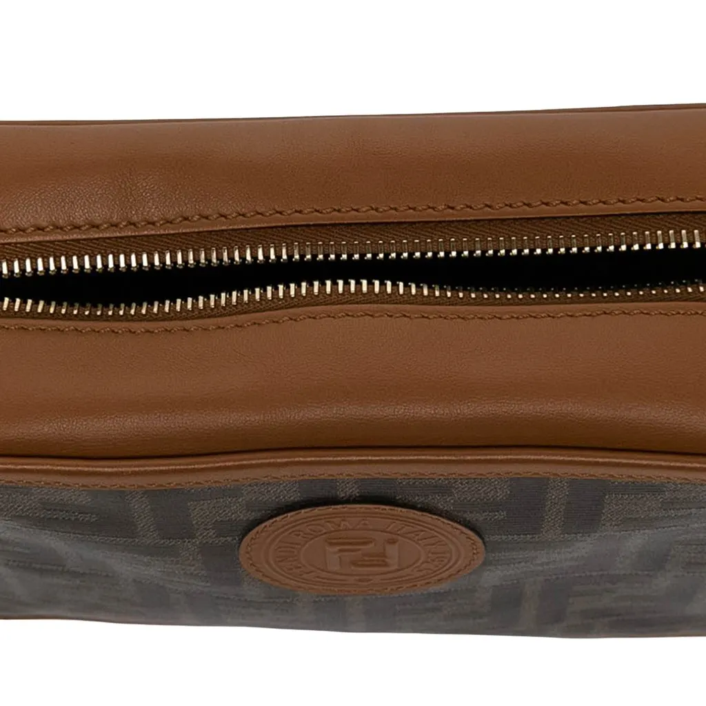 Fendi Glazed Fabric Vitello Century FF 1974 Camera Bag Brown Canvas Very good - Box View