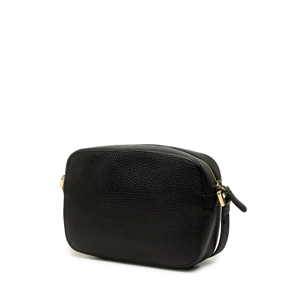 Versace Embossed Leather Palazzo Medusa Camera Bag Black Leather Good - Back View