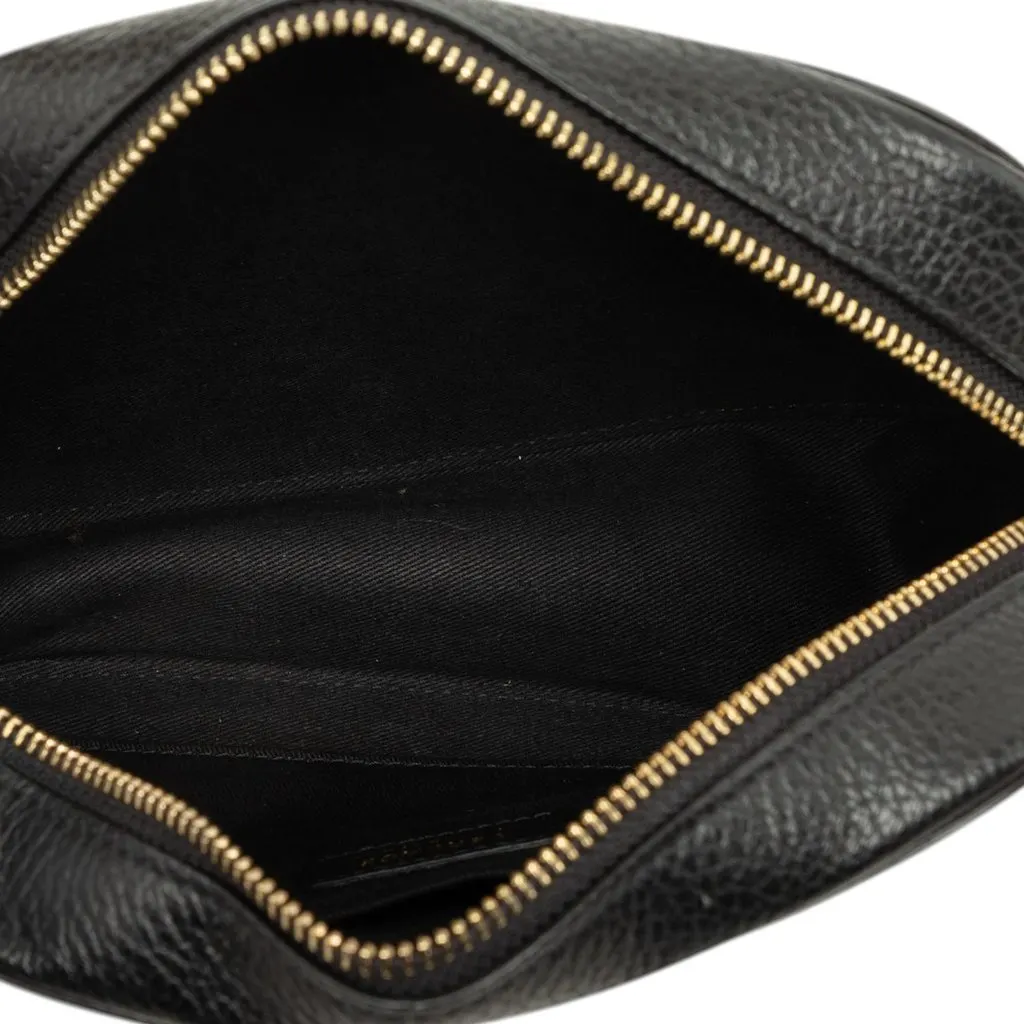Versace Embossed Leather Palazzo Medusa Camera Bag Black Leather Good - Model View