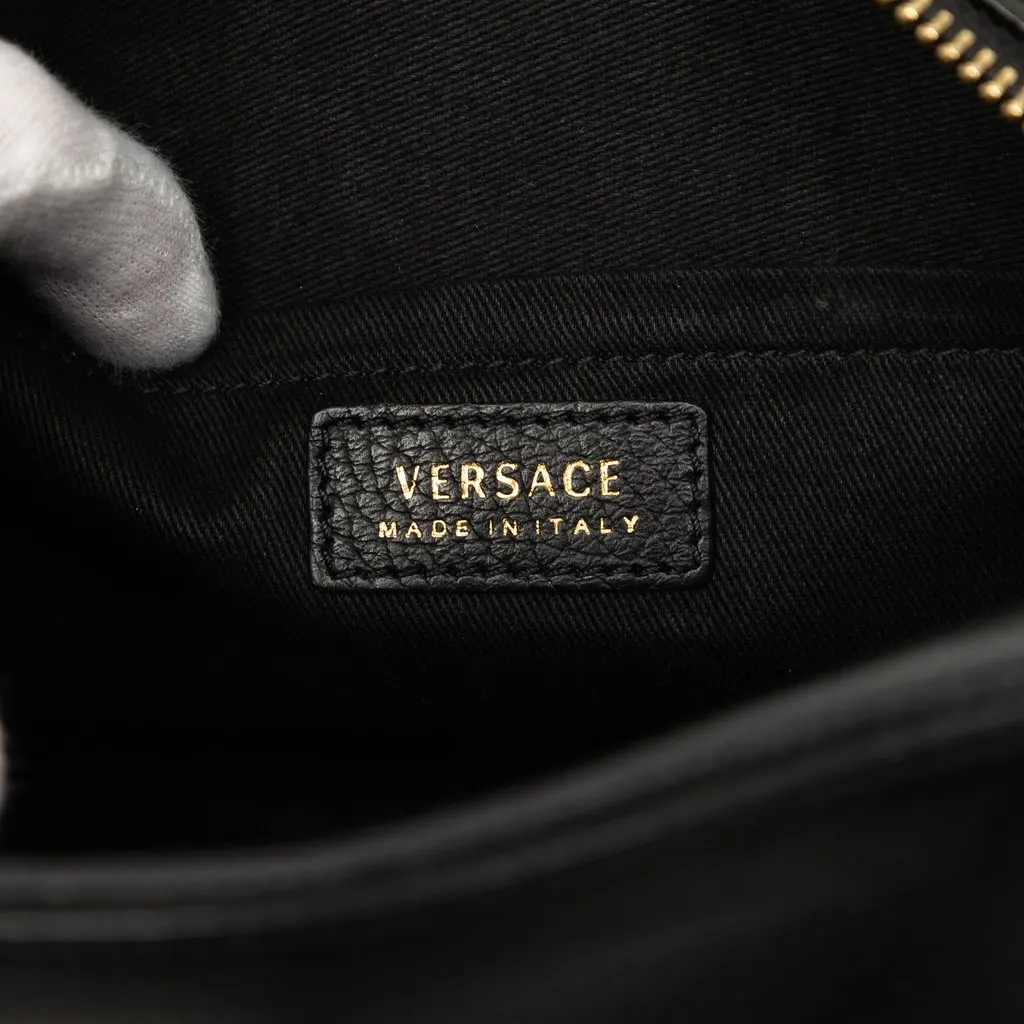 Versace Embossed Leather Palazzo Medusa Camera Bag Black Leather Good - Box View