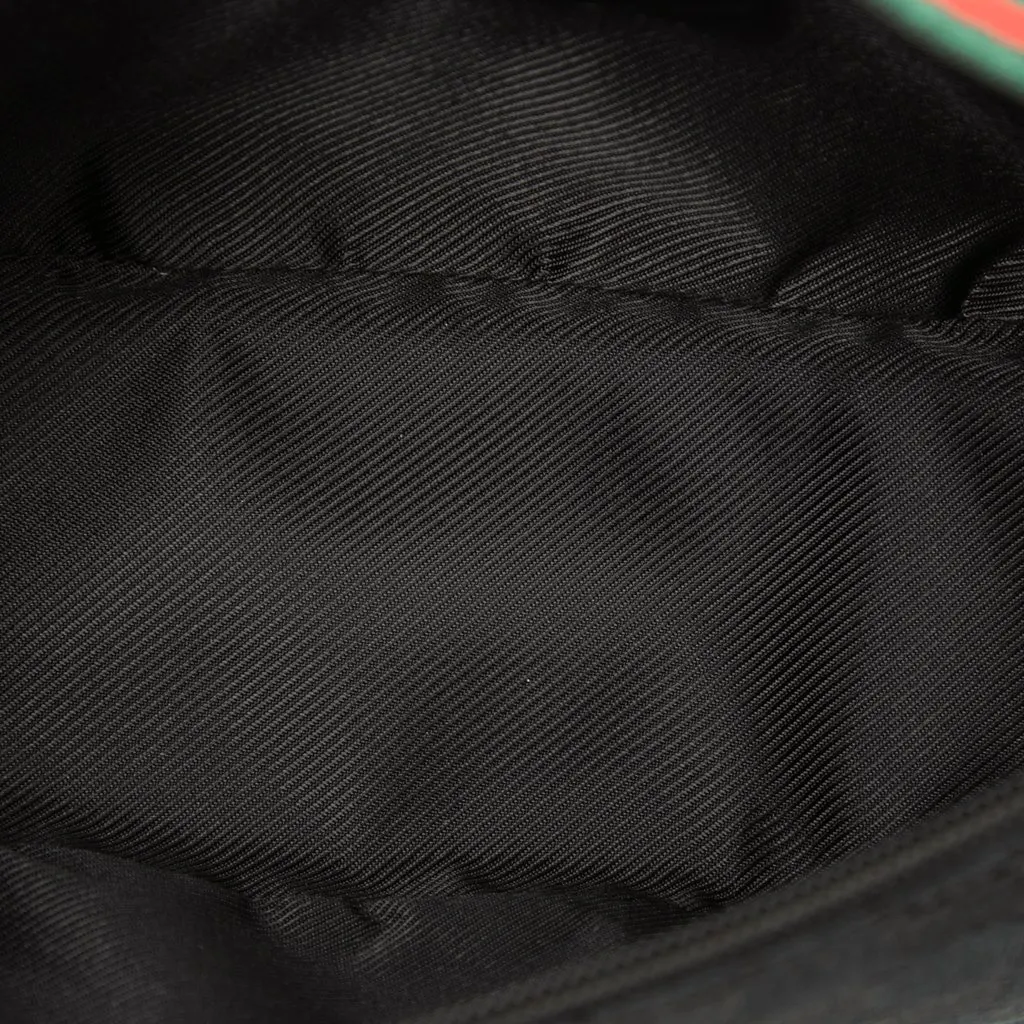 Gucci GG Canvas Web Boat Black Very good - Model View