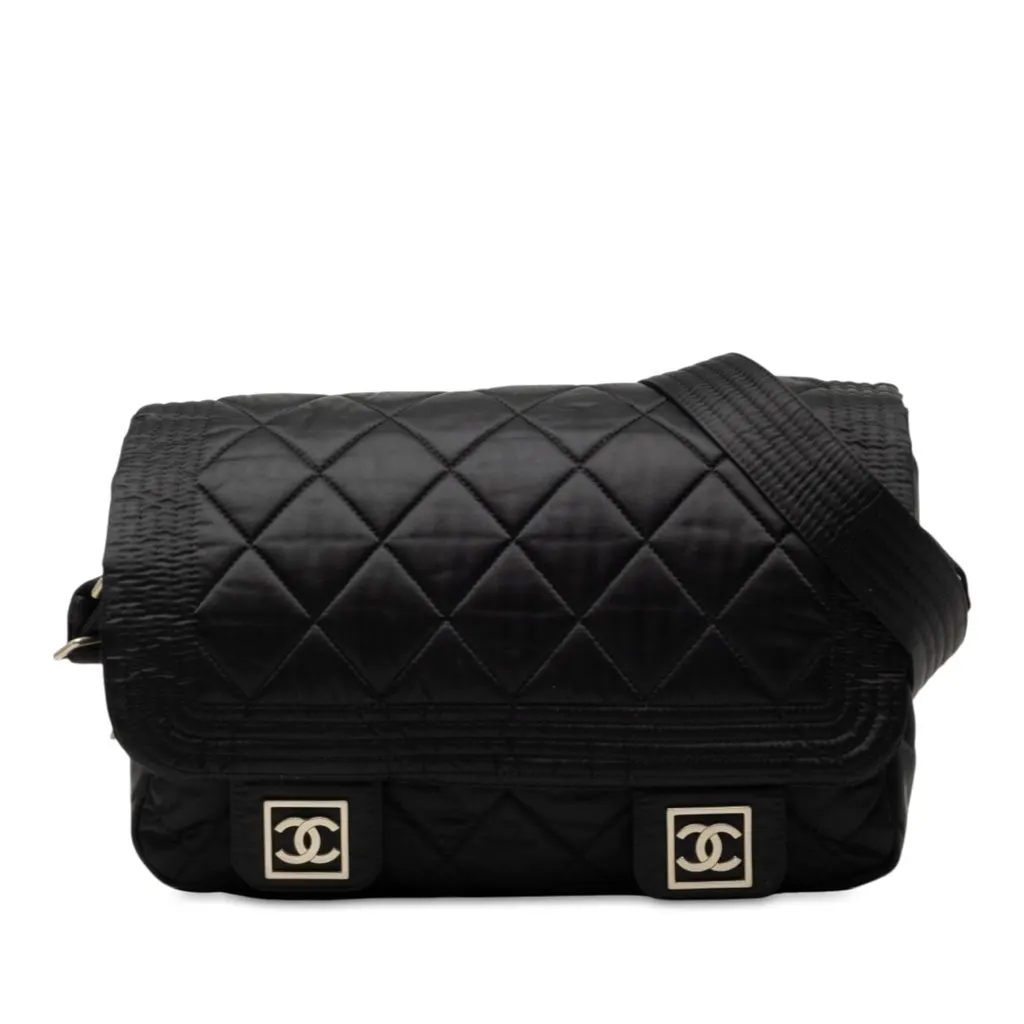 Chanel CC Quilted Nylon Sports Line Messenger Bag