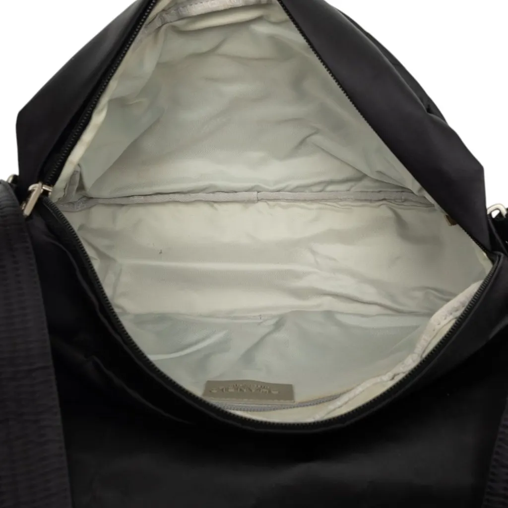 Chanel CC Quilted Nylon Sports Line Messenger Bag Black Very good - Model View