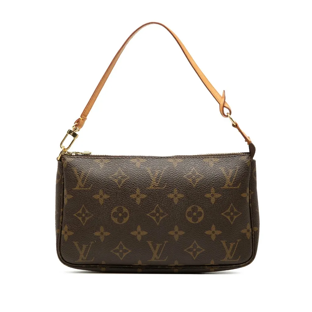 Louis Vuitton Monogram Pochette Accessoires Brown Very good - Front View