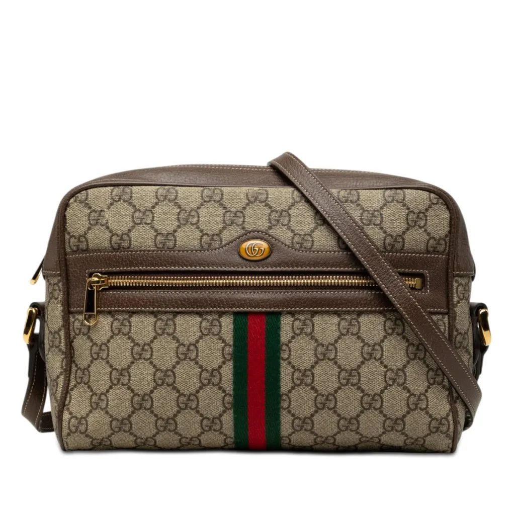 Gucci GG Supreme Ophidia Crossbody Beige Very good - Front View