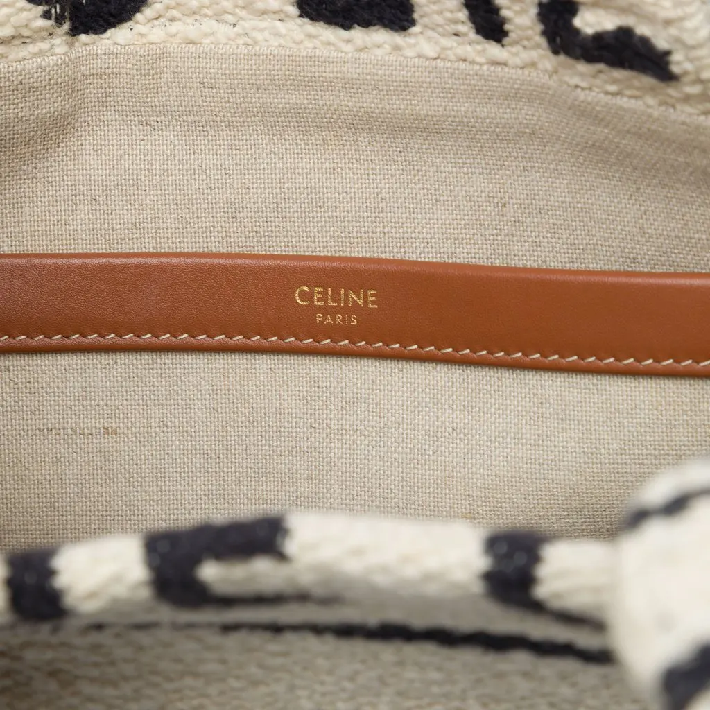 Celine Small Canvas Cabas Thais Satchel Beige Very good - Box View