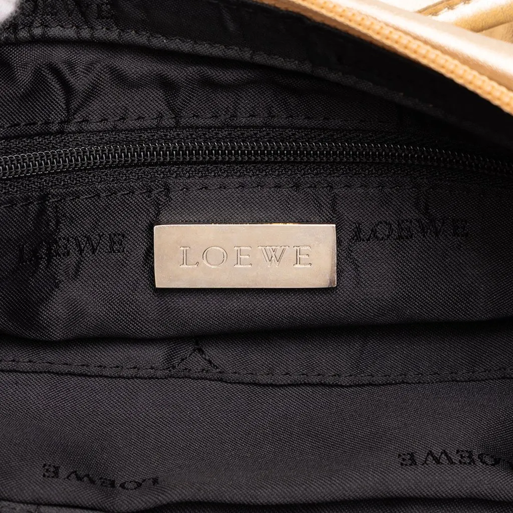 Loewe Metallic Nappa Anagram Knot Handbag Gold Leather Good - Box View