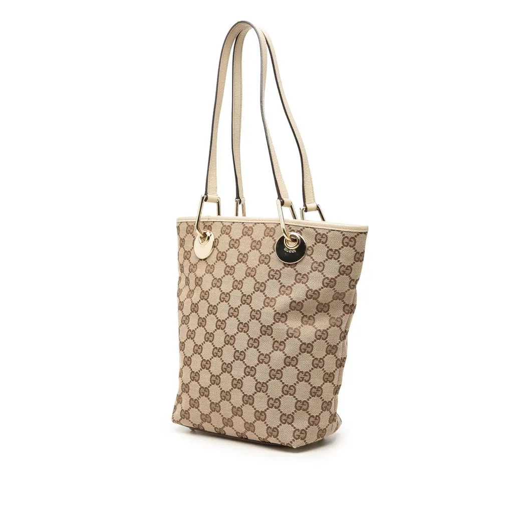 Gucci GG Canvas Eclipse Tote Beige Very good - Back View