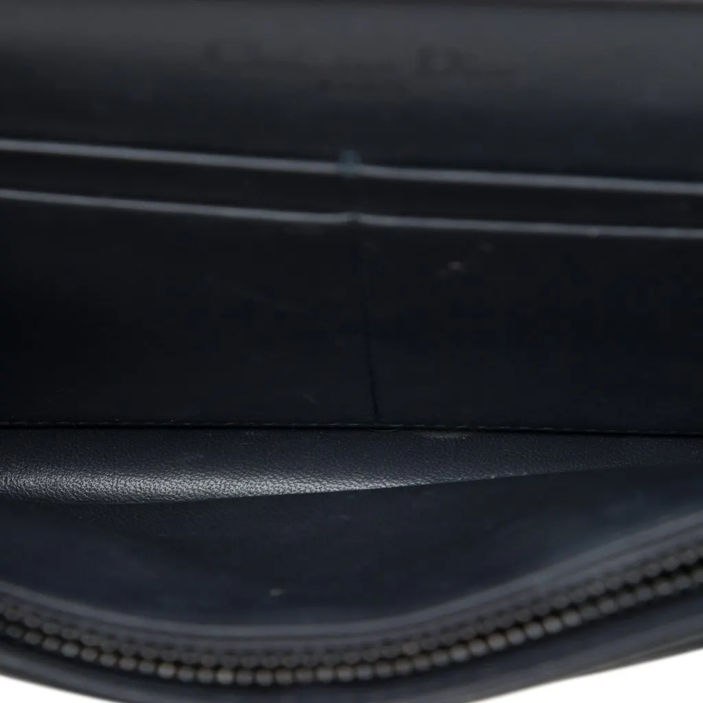 Dior Metallic Patent Microcannage Diorama Wallet on Chain Black Leather Very good - Model View