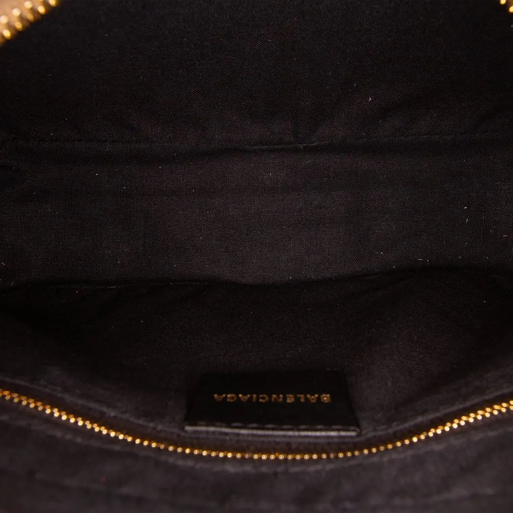 Balenciaga Small BB Monogram Coated Canvas Signature Camera Bag Brown Canvas Good - Model View