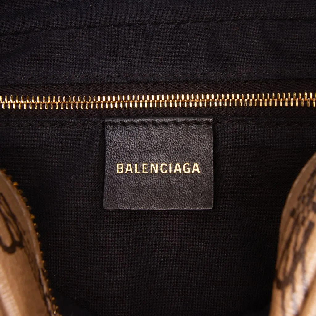 Balenciaga Small BB Monogram Coated Canvas Signature Camera Bag Brown Canvas Good - Box View