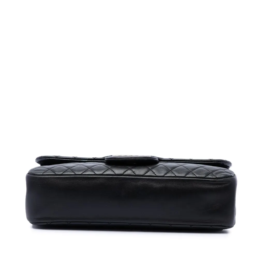 Chanel Medium Quilted Lambskin Westminster Pearl Flap Black Leather Very good - Inside View