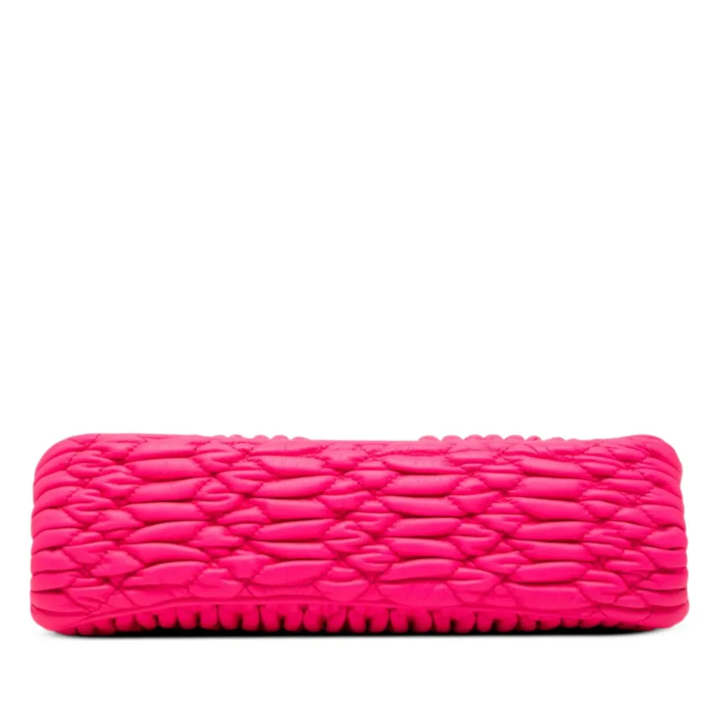 Miu Miu Matelasse Nappa Kiss Lock Frame Clutch Pink Leather Very good - Inside View