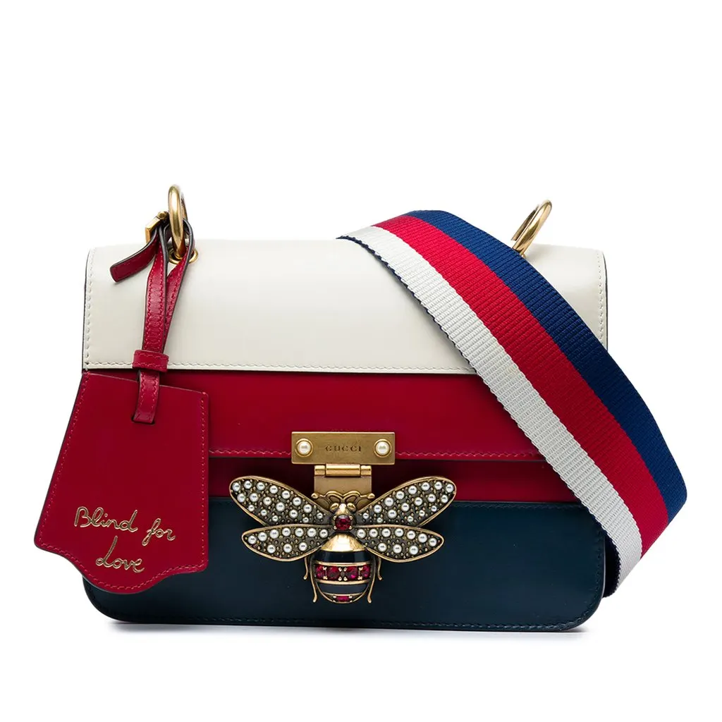 Gucci Medium Calfskin Queen Margaret Flap Shoulder Bag Red Leather Very good - Front View