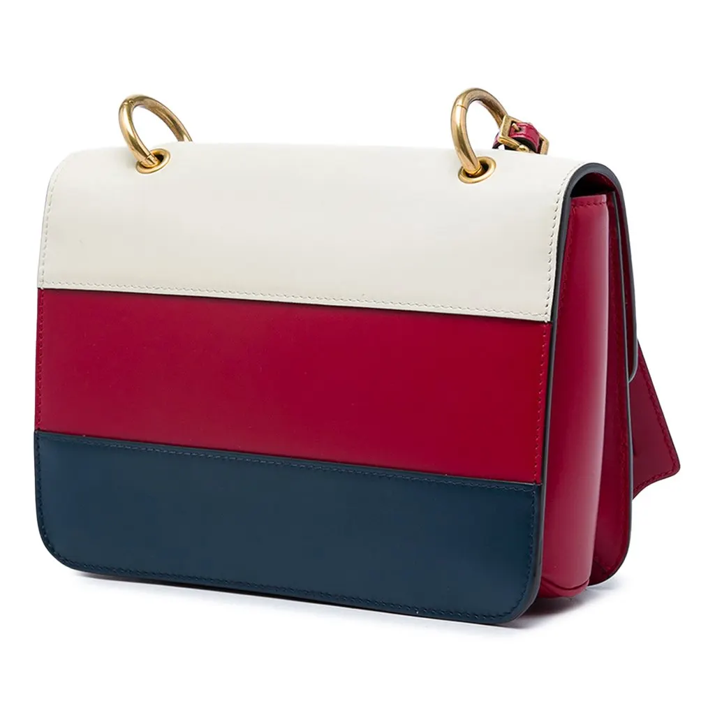 Gucci Medium Calfskin Queen Margaret Flap Shoulder Bag Red Leather Very good - Back View