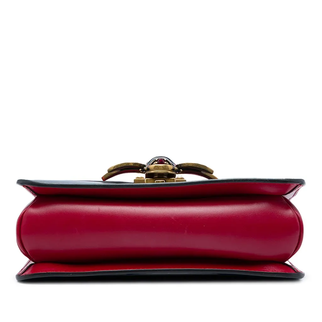 Gucci Medium Calfskin Queen Margaret Flap Shoulder Bag Red Leather Very good - Inside View