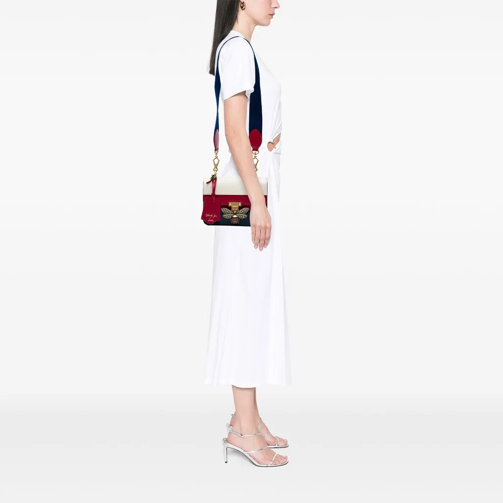 Gucci Medium Calfskin Queen Margaret Flap Shoulder Bag Red Leather Very good - Box View