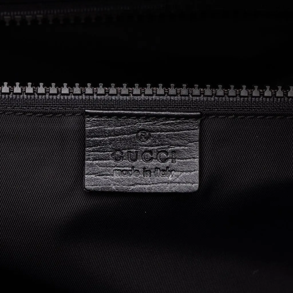 Gucci GG Supreme Travel Bag Black Canvas Good - Box View