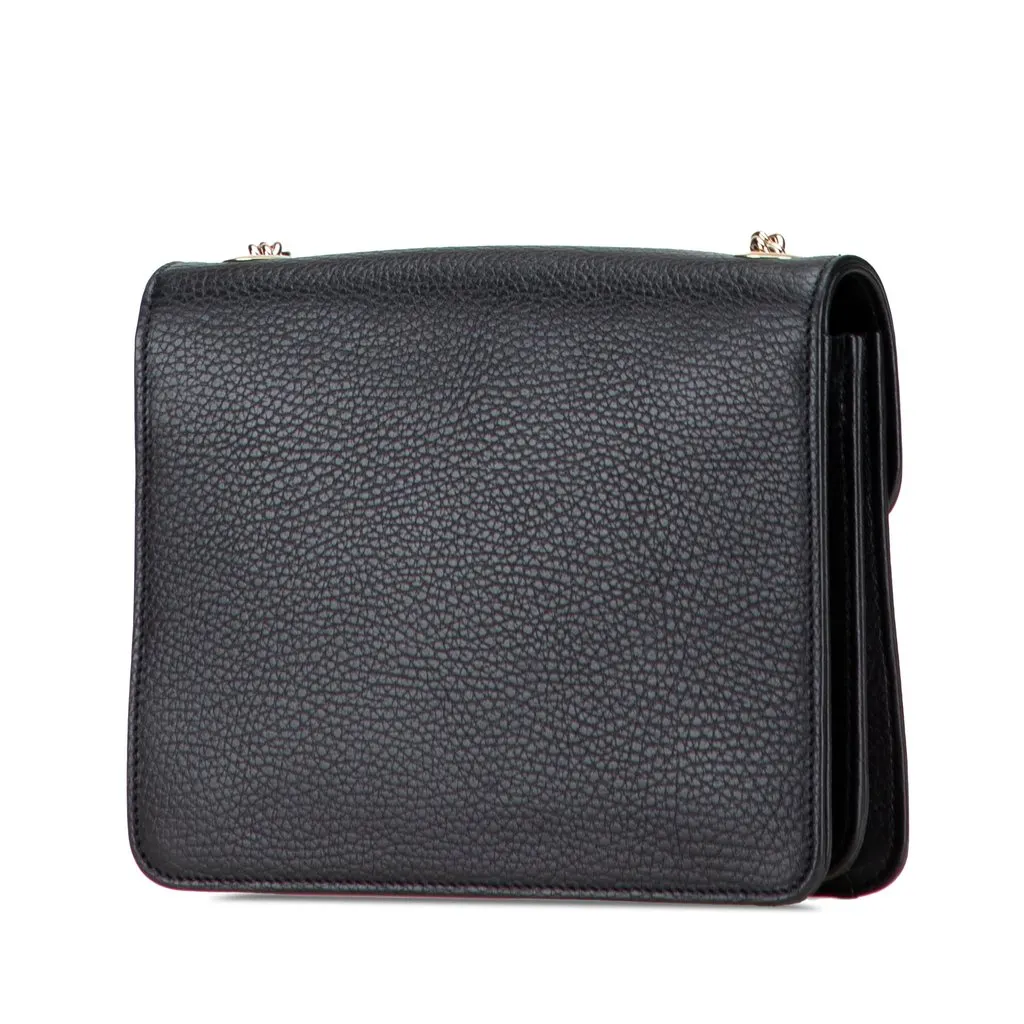 Gucci Small Dollar Calfskin Interlocking G Crossbody Black Leather Very good - Back View