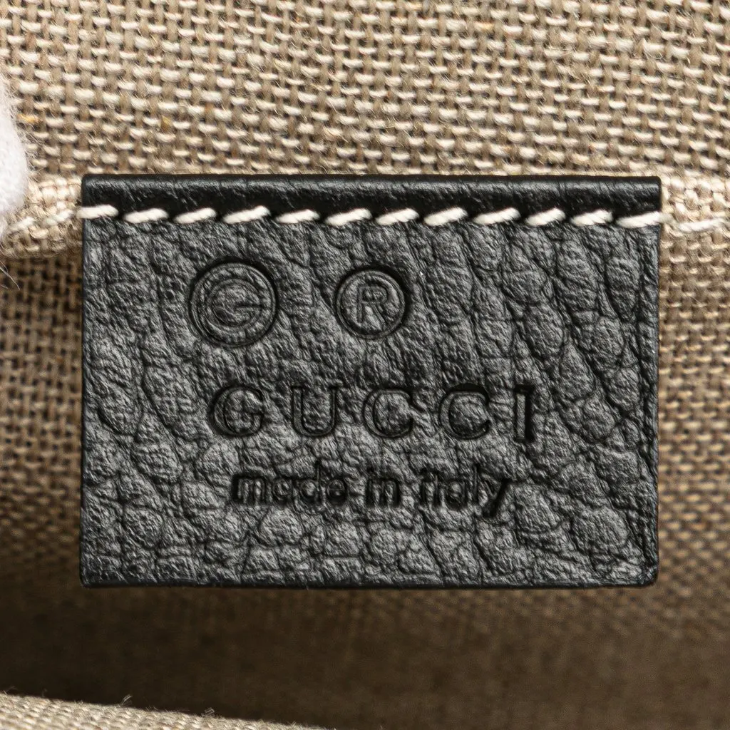 Gucci Small Dollar Calfskin Interlocking G Crossbody Black Leather Very good - Box View
