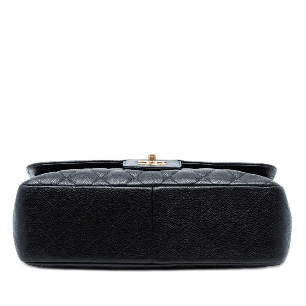 Chanel Jumbo Classic Caviar Double Flap Black Leather Very good - Inside View