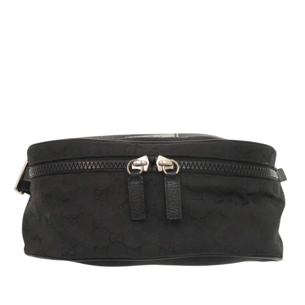 Gucci GG Nylon Web Belt Bag Black Very good - Front View