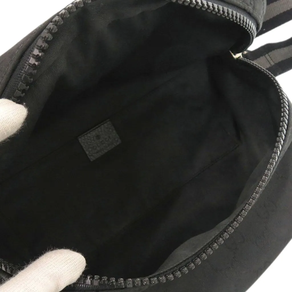 Gucci GG Nylon Web Belt Bag Black Very good - Inside View