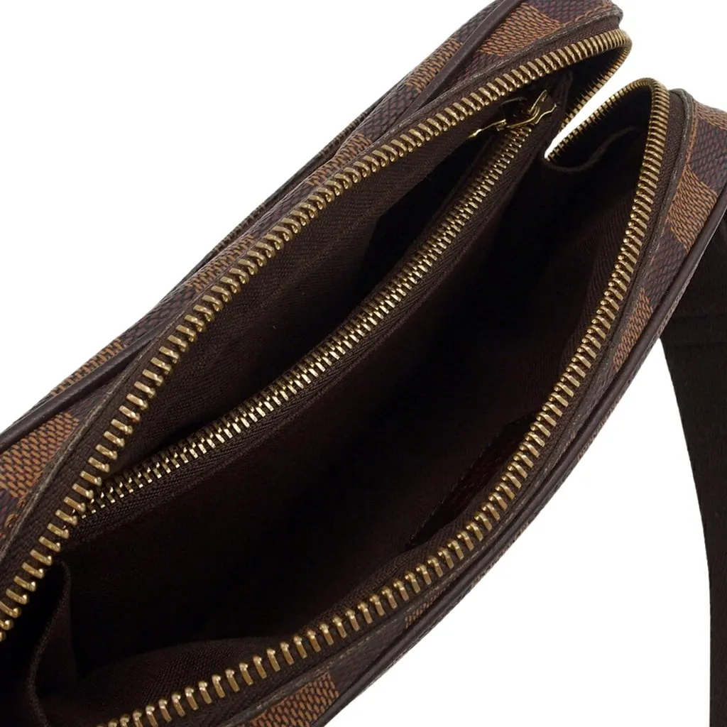 Louis Vuitton Damier Ebene Brooklyn Bum Bag Brown Very good - Model View
