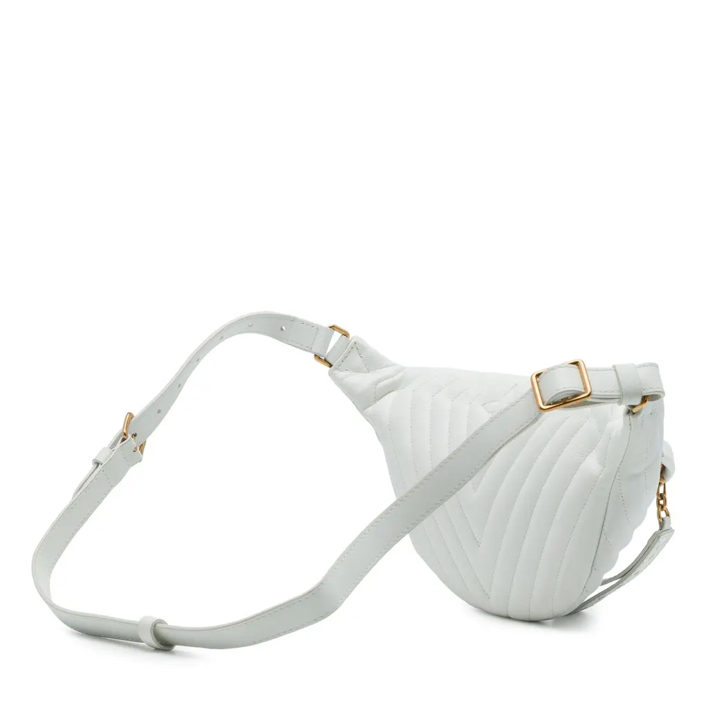 Louis Vuitton Calfskin New Wave Bumbag White Leather Very good - Back View