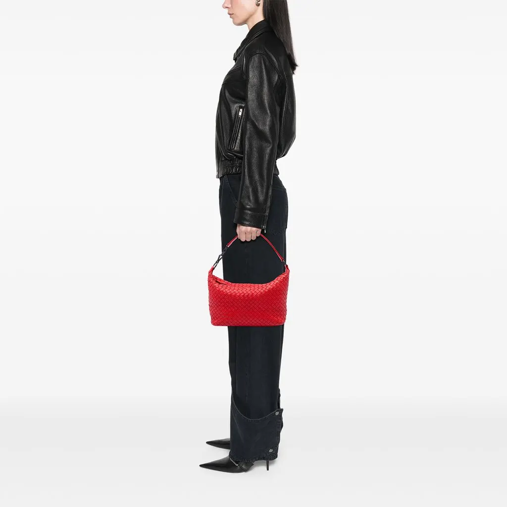 Bottega Veneta Nappa Intrecciato Shoulder Bag Red Leather Very good - Box View