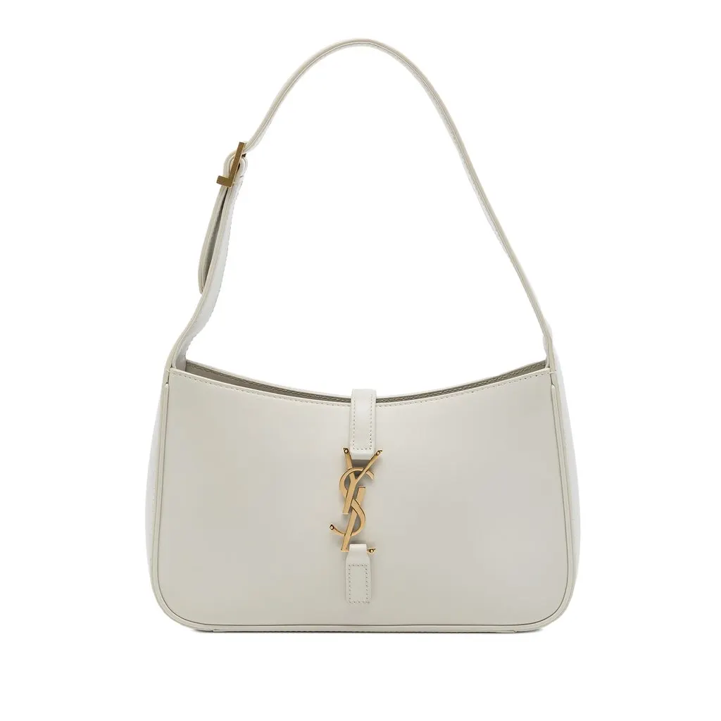 Saint Laurent Smooth Calfskin Le 5 a 7 White Leather Very good - Front View