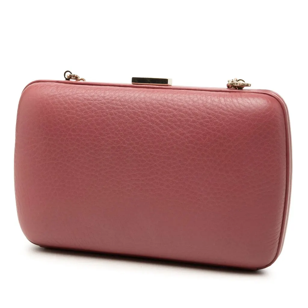 Gucci Calfskin Soho Clutch on Chain Pink Leather Very good - Back View