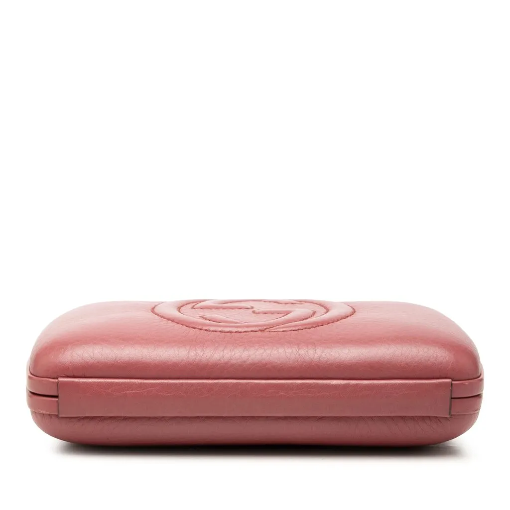 Gucci Calfskin Soho Clutch on Chain Pink Leather Very good - Inside View