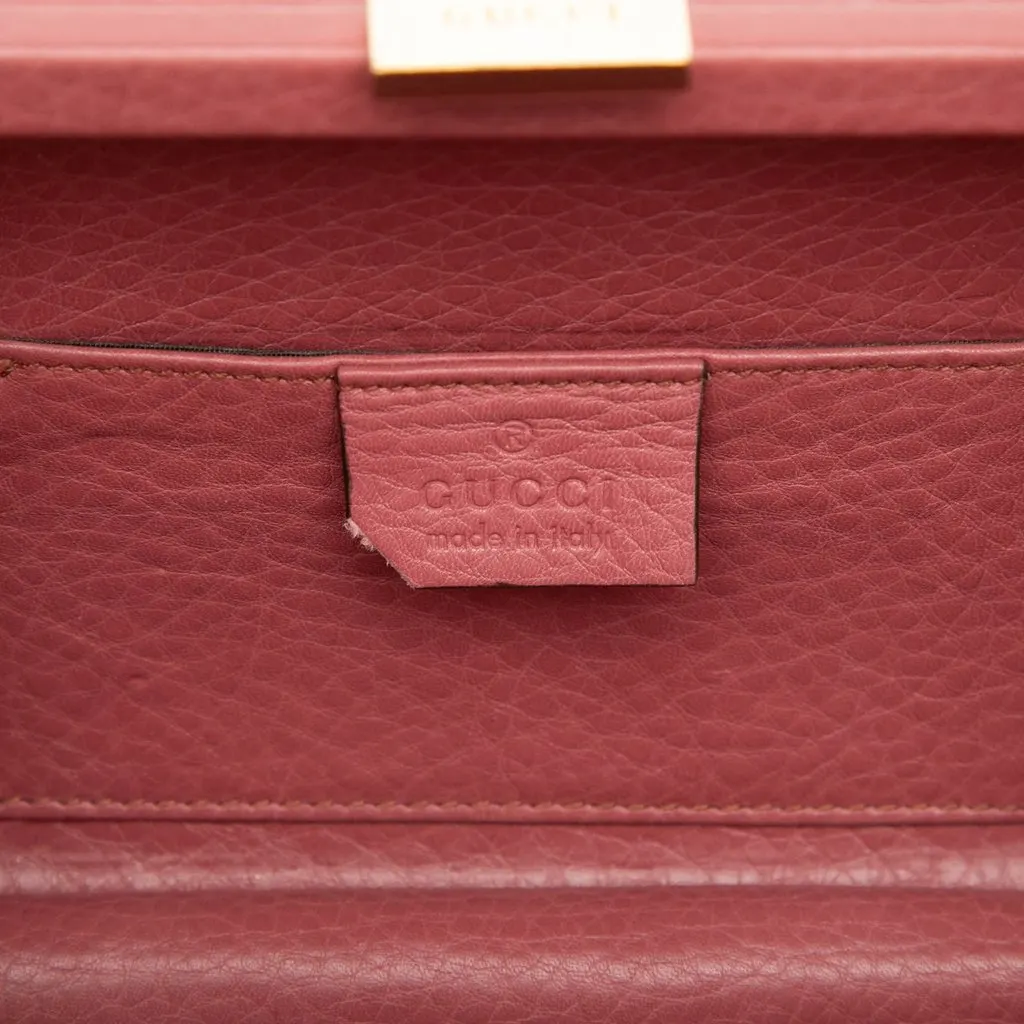 Gucci Calfskin Soho Clutch on Chain Pink Leather Very good - Box View