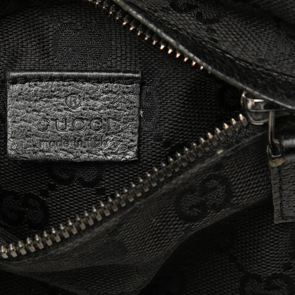 Gucci GG Canvas Double Pocket Belt Bag Black Very good - Box View