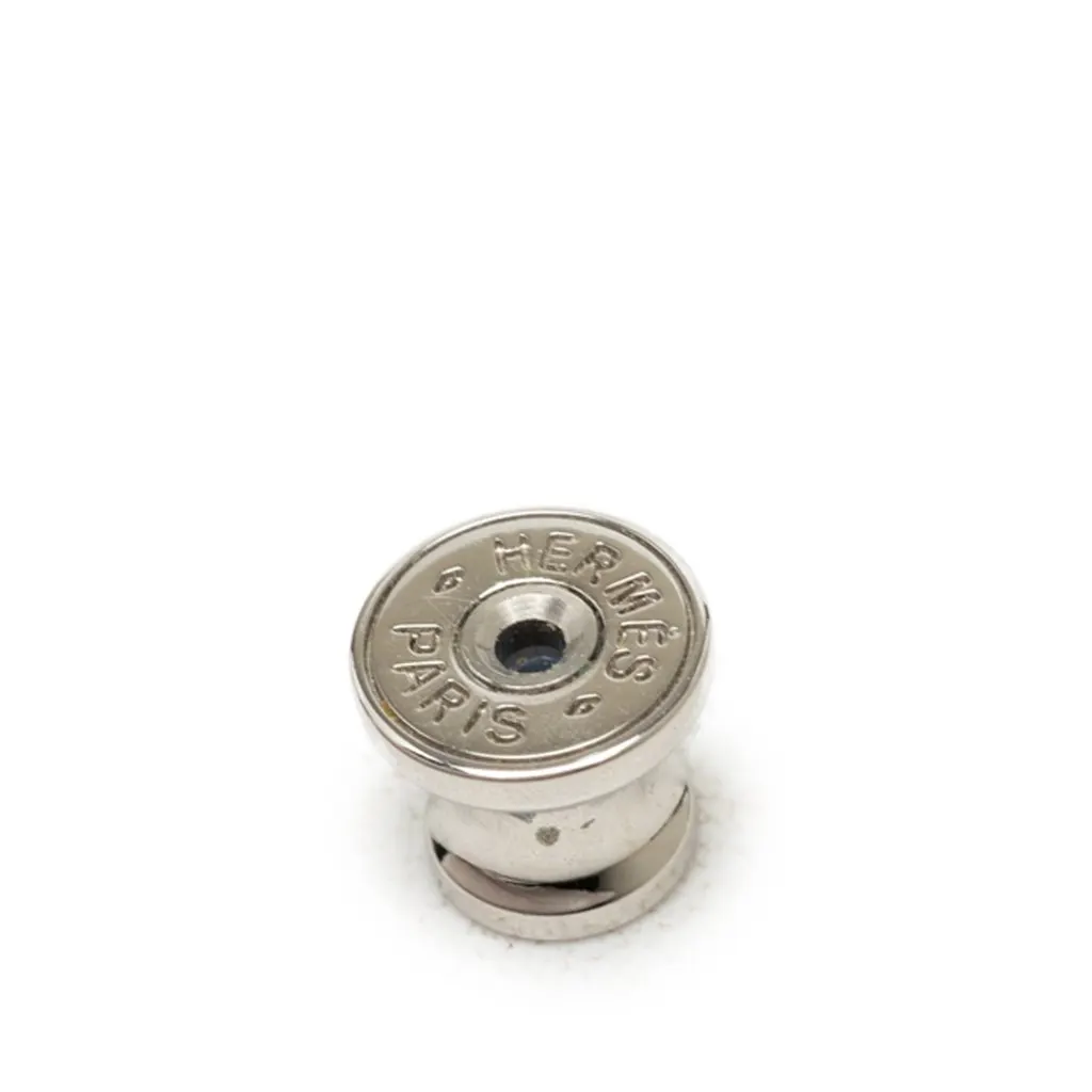 Hermès Buffalo Horn Lacquered and Palladium Plated Fidelio Village Drop Bullet Back Earrings Black Very good - Box View