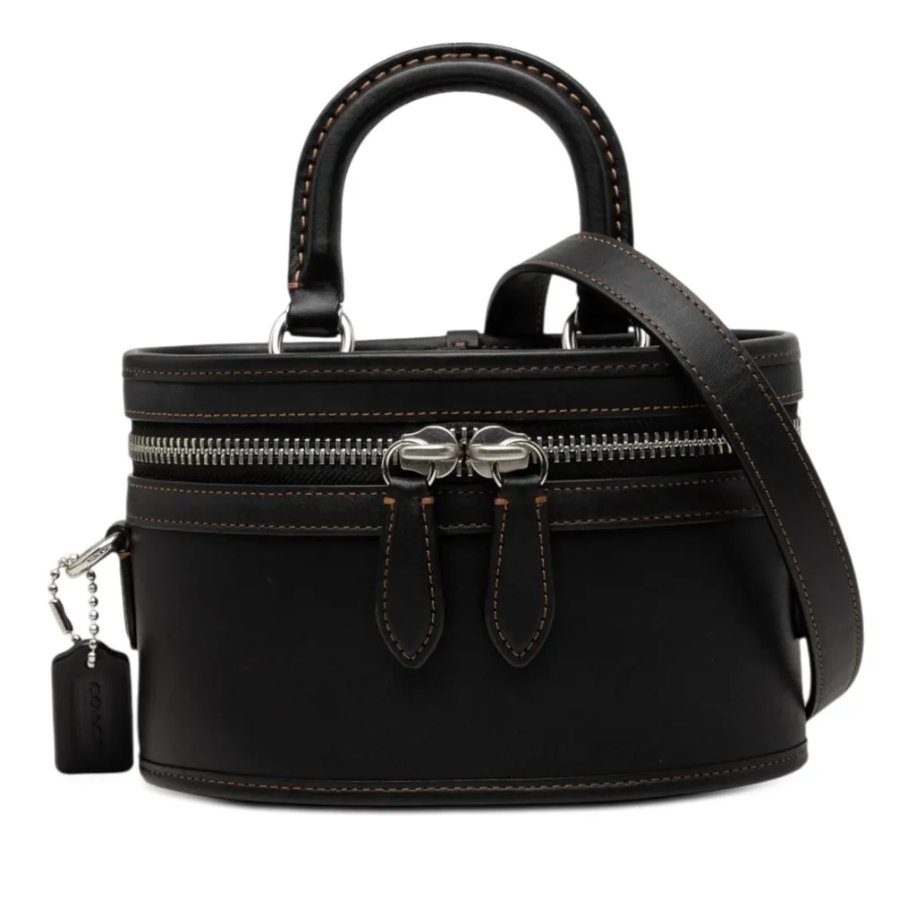 Coach Leather Trail Vanity Bag Black Leather Very good - Front View