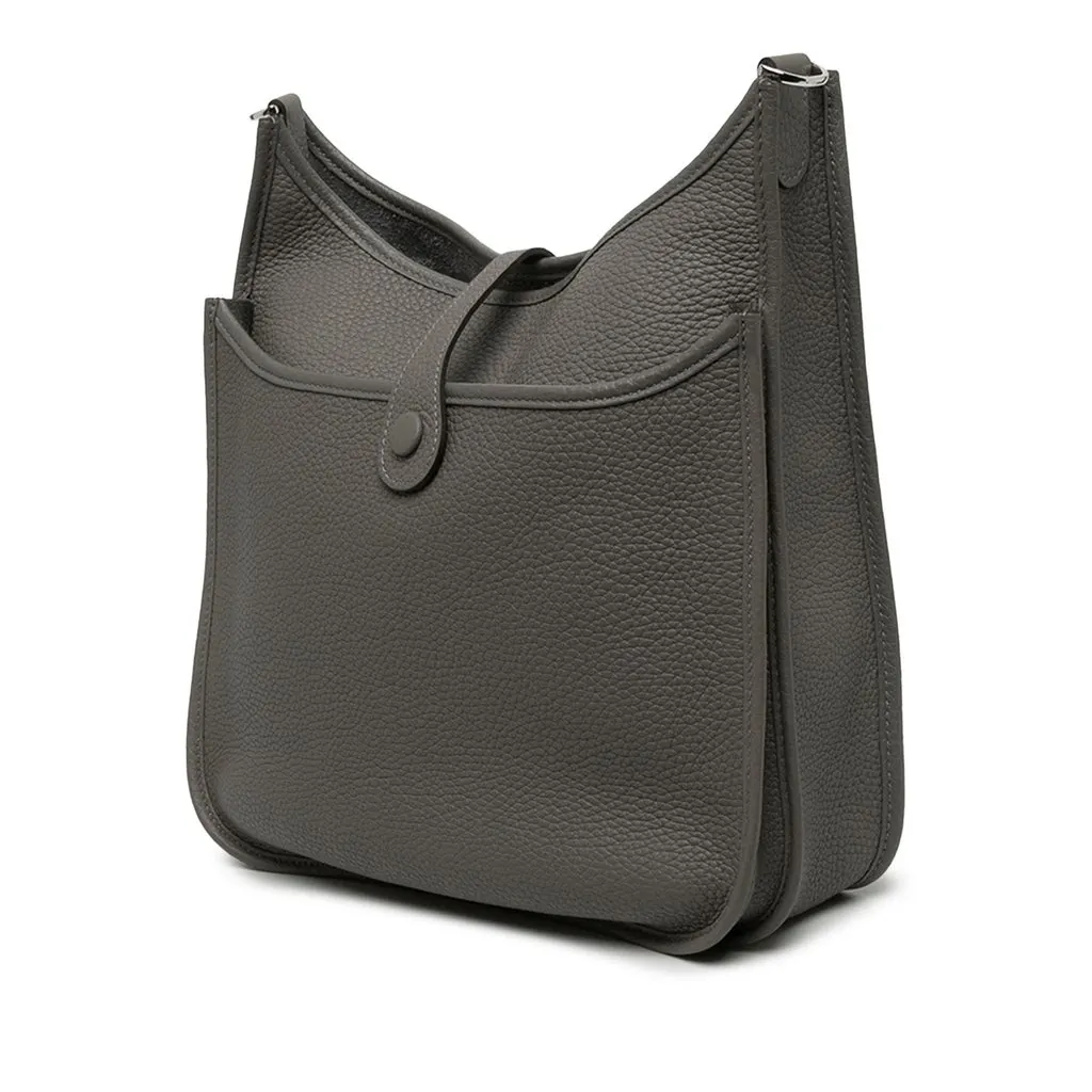 Hermès Clemence Evelyne III 29 Grey Leather Very good - Back View
