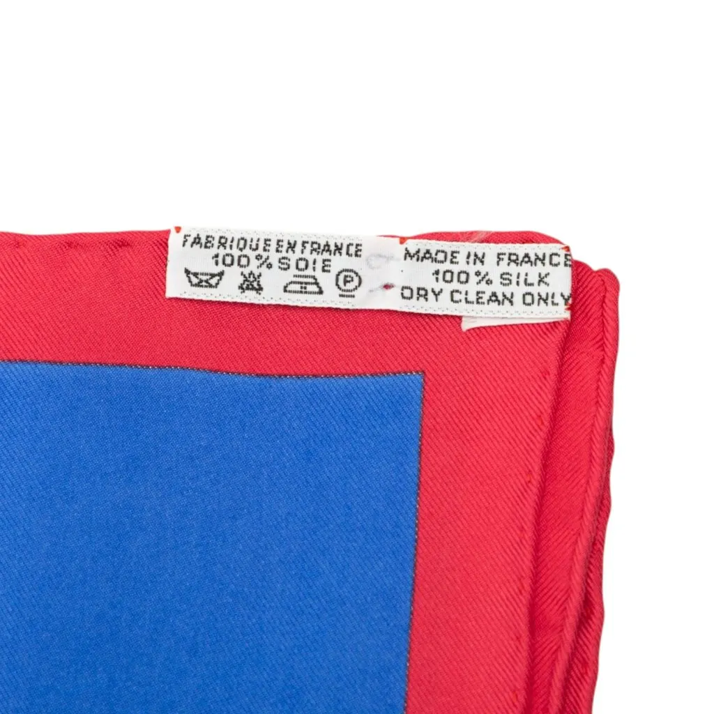 Hermès Parures des Sables Silk Scarf 90 Red Very good - Inside View