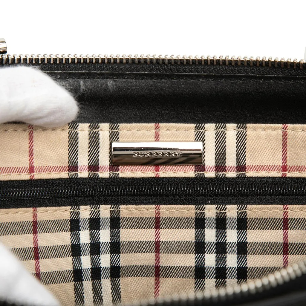 Burberry Leather Handbag Black Leather Good - Box View