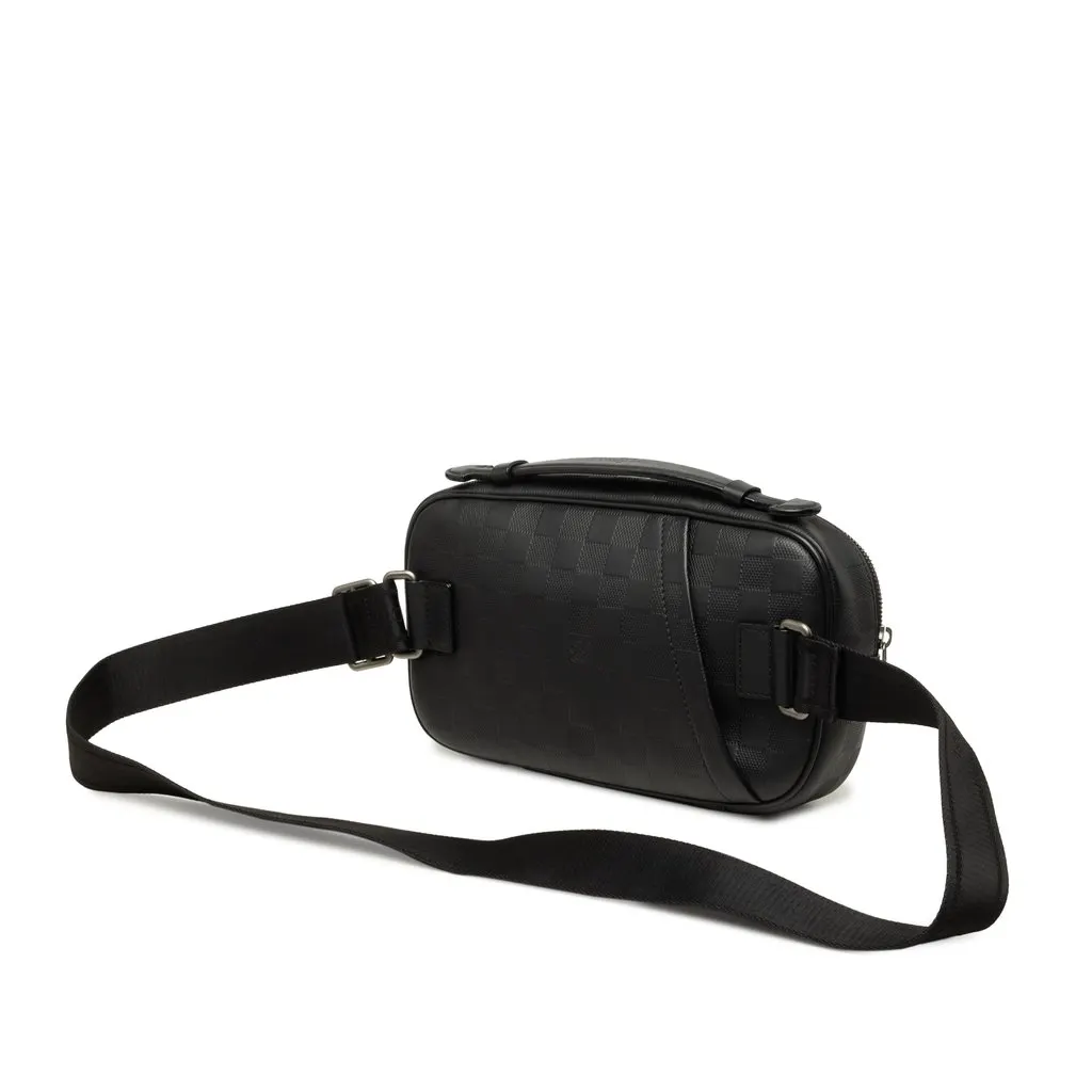Louis Vuitton Damier Infini Ambler Black Leather Good - Back View