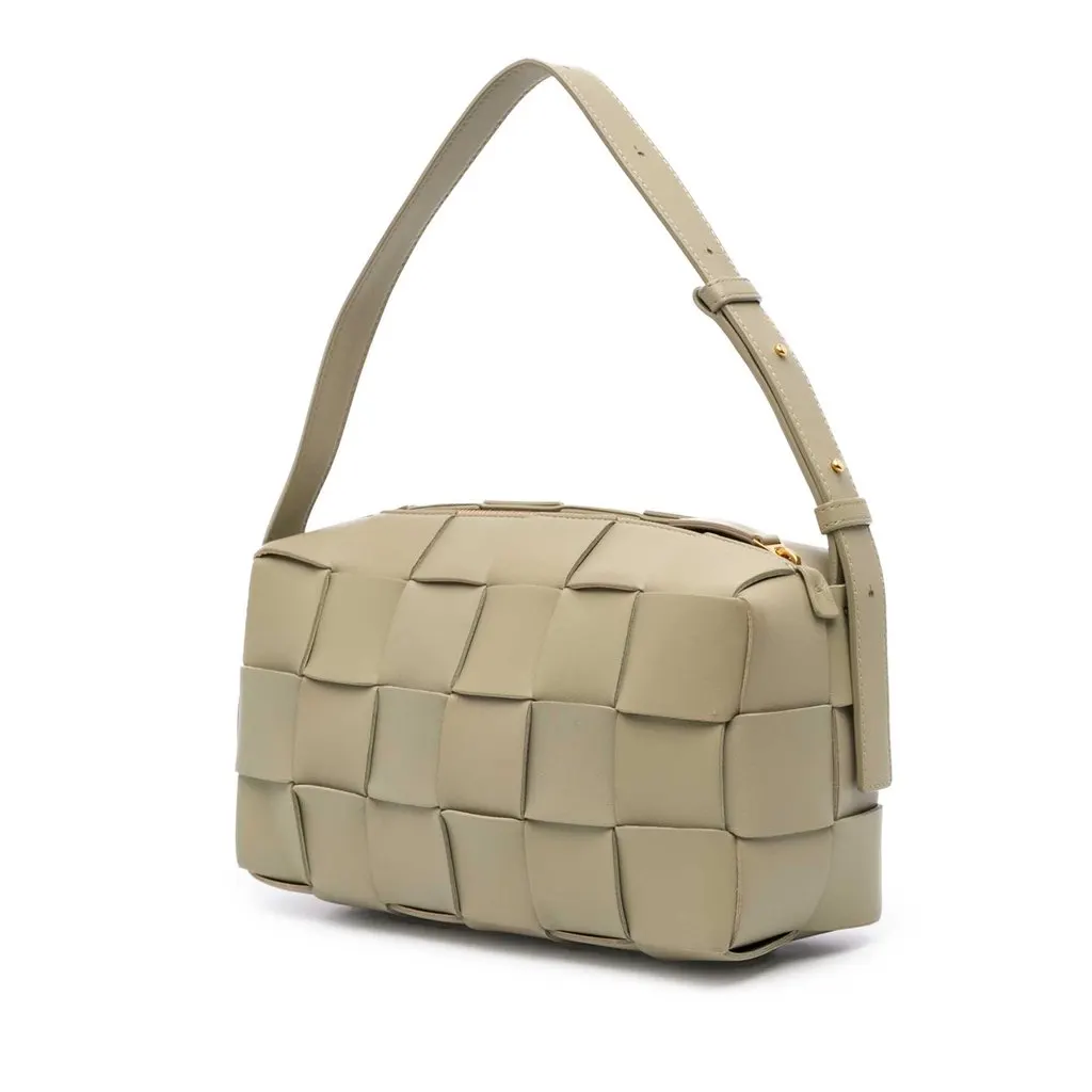 Bottega Veneta Nappa Intrecciato Brick Cassette Beige Leather Very good - Back View