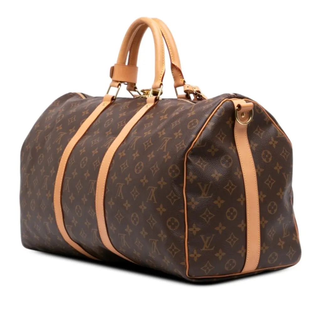 Louis Vuitton Monogram Keepall Bandouliere 50 Brown Very good - Back View
